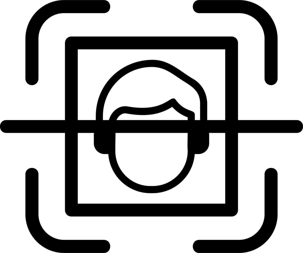 Face Recognition Vector Icon