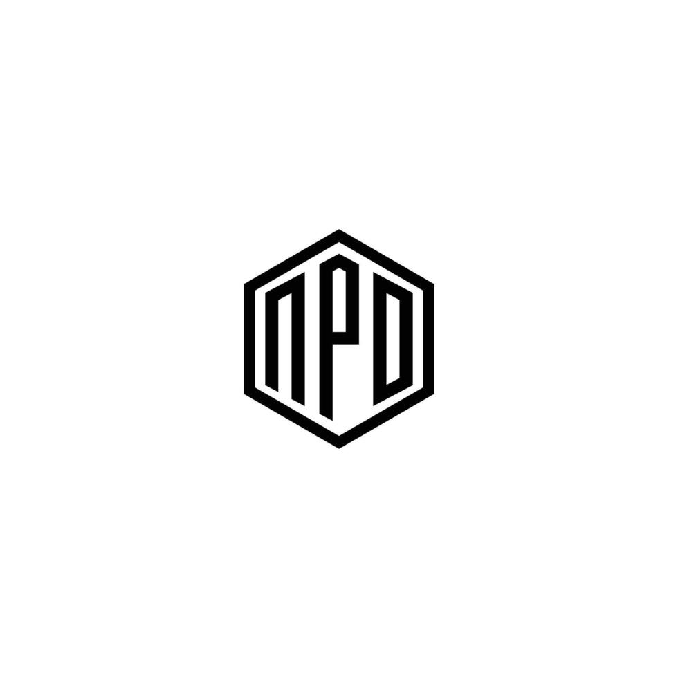 Print NPD logo initials vector