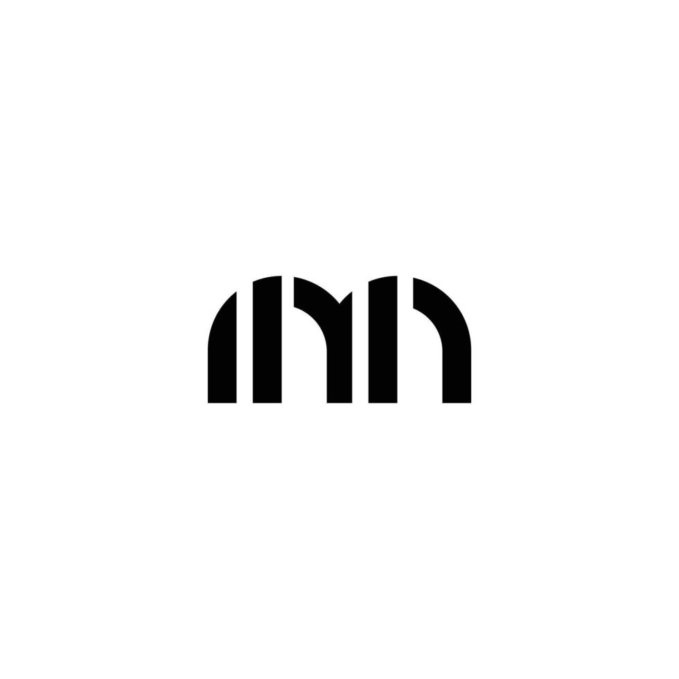 Print MN initial logo vector