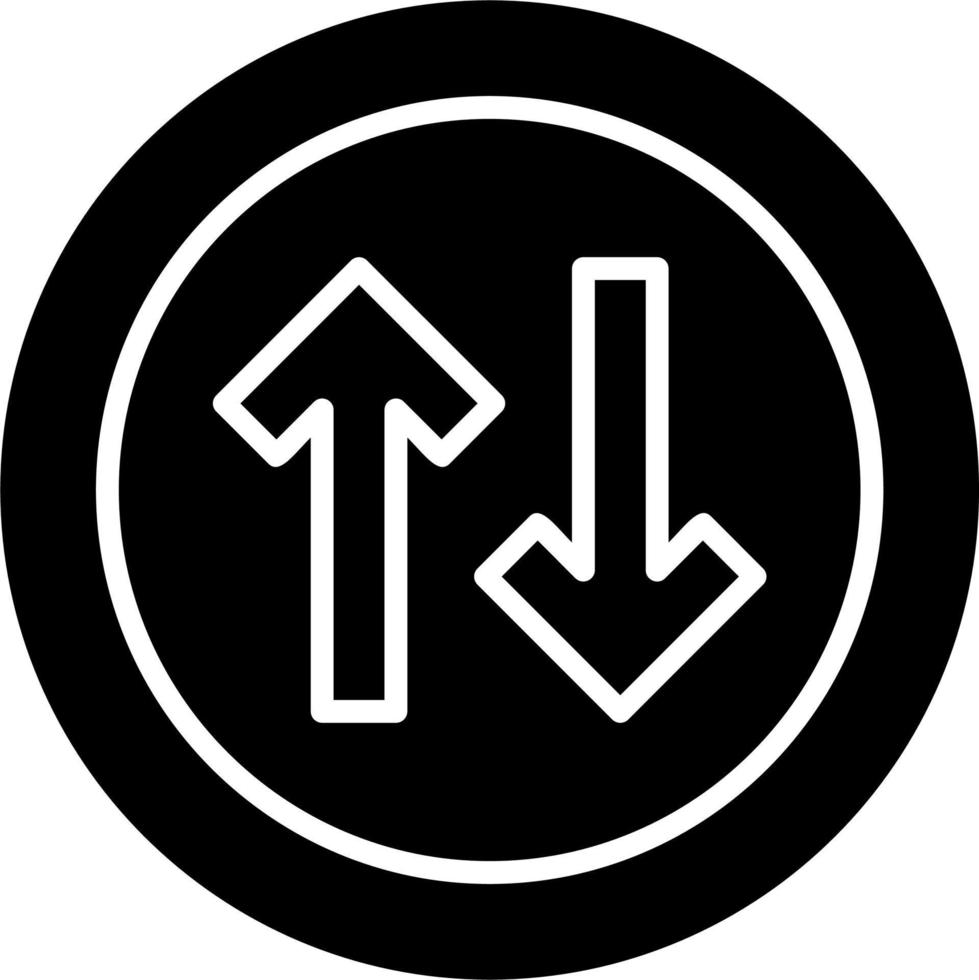 Two Way Traffic Vector Icon