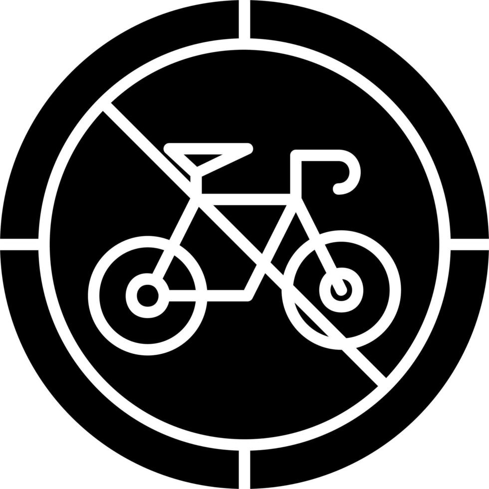 No bicicleta vector icono