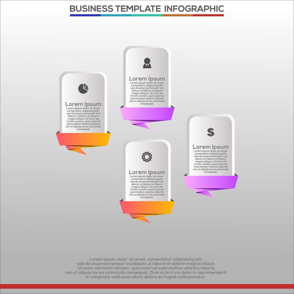 prima vector degradado infografía pasos modelo