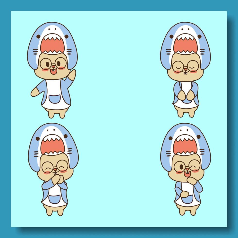 Premium Vector Baby shark mascot character design