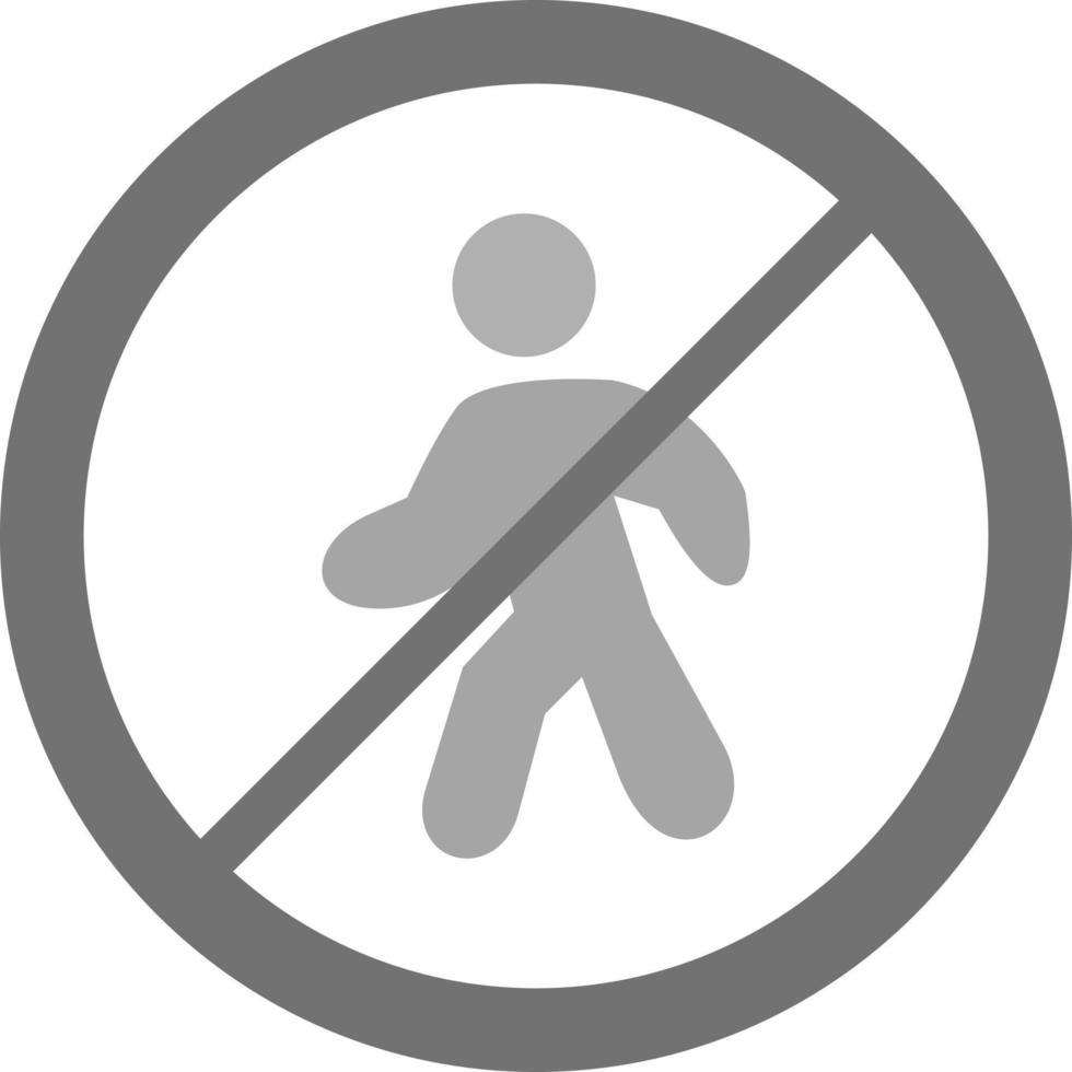 No Entry For Pedestrians Vector Icon