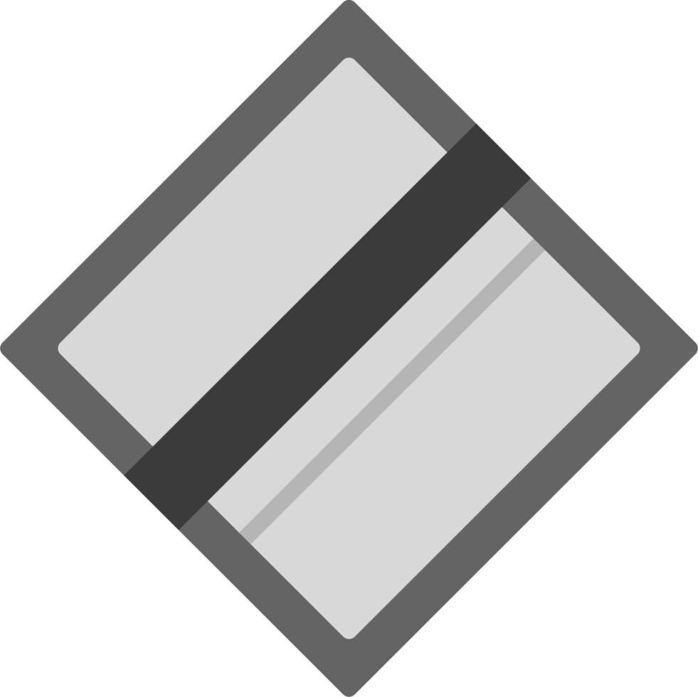 End Of Priority Road Vector Icon