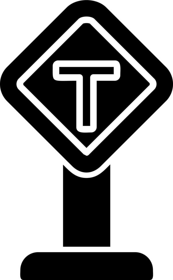 T Junction Vector Icon