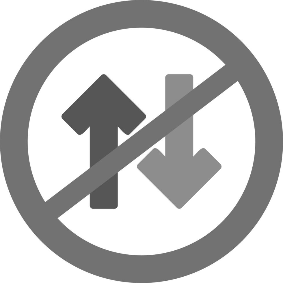 No Two Way Traffic Vector Icon