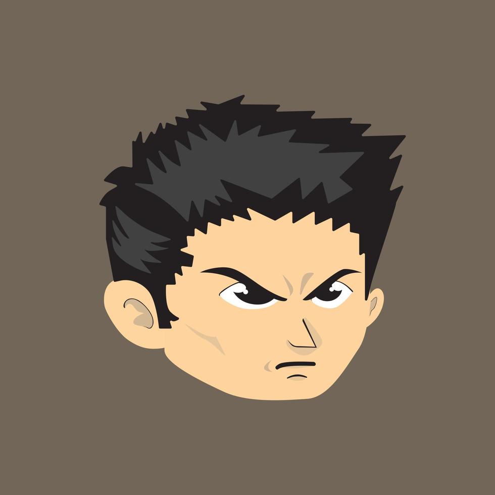 man with angry expression as a background vector