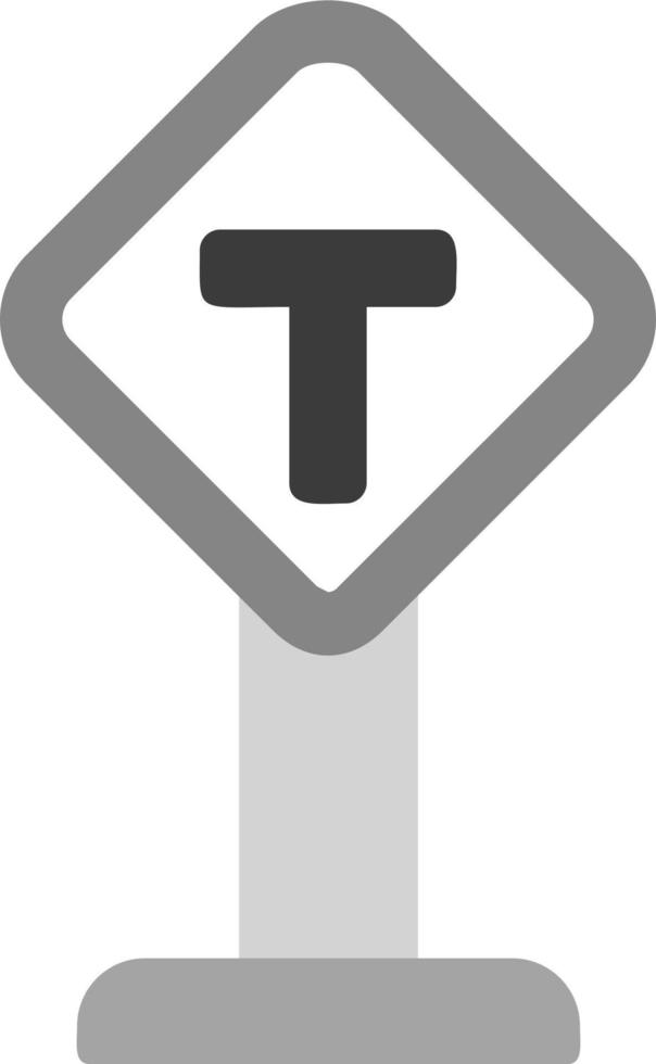 T Junction Vector Icon