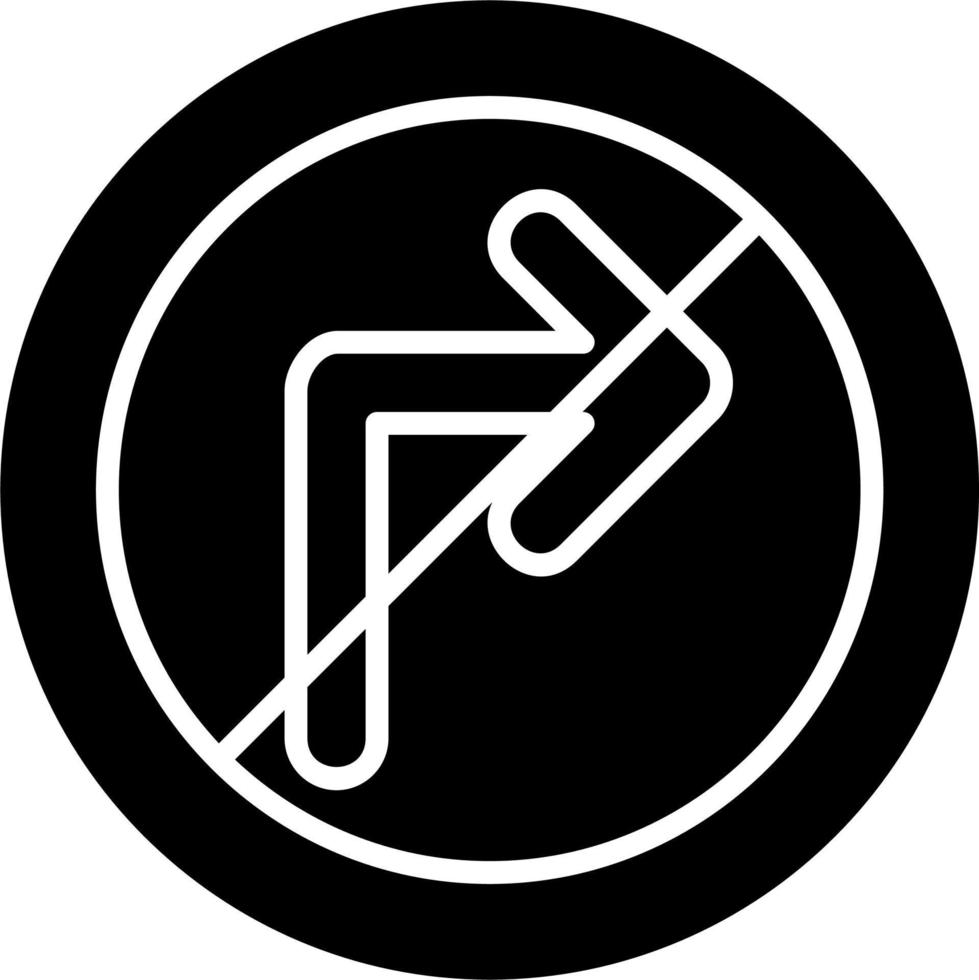 No Right Turn Vector Icon