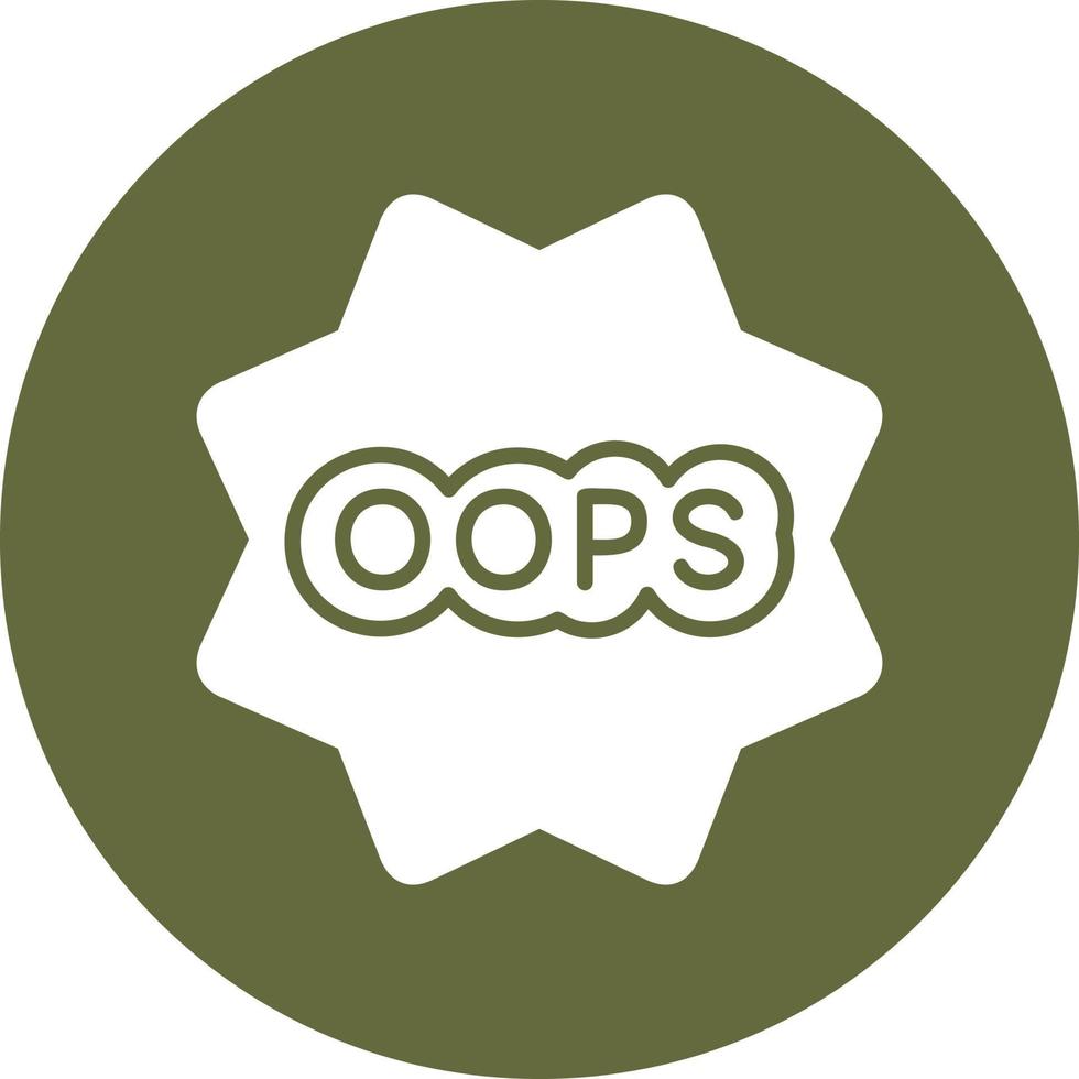 Oops Vector Icon