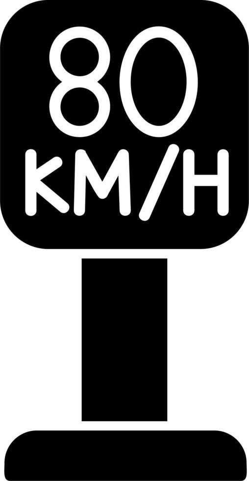 80 Speed Limit Vector Icon