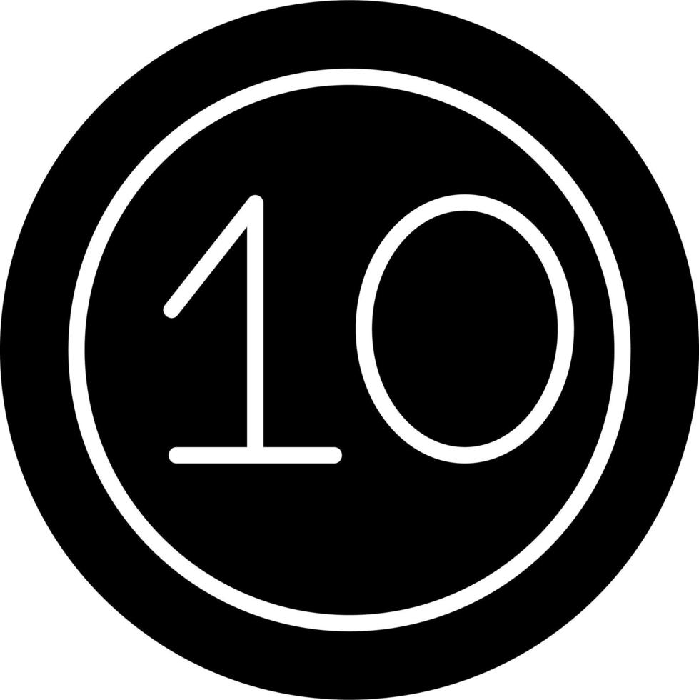 10 Speed Limit Vector Icon