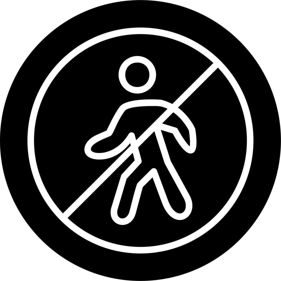 No Entry For Pedestrians Vector Icon