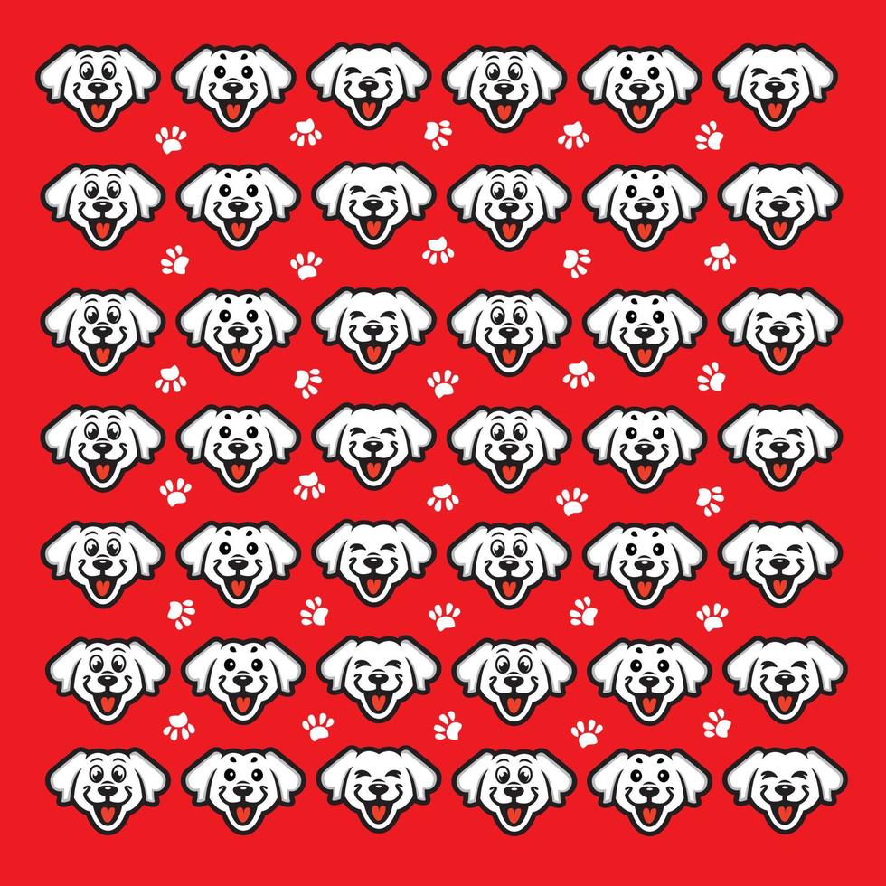 seamless dog pattern design vector