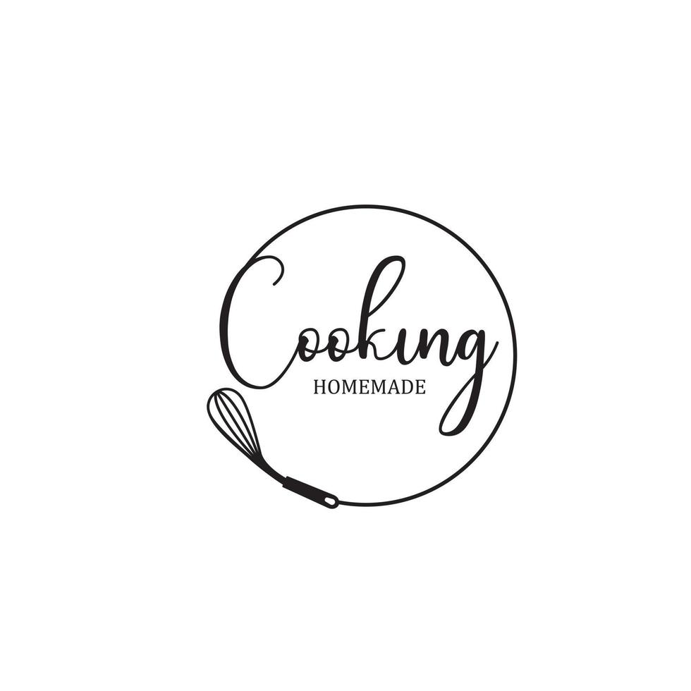 sin costura Cocinando logo diseño vector