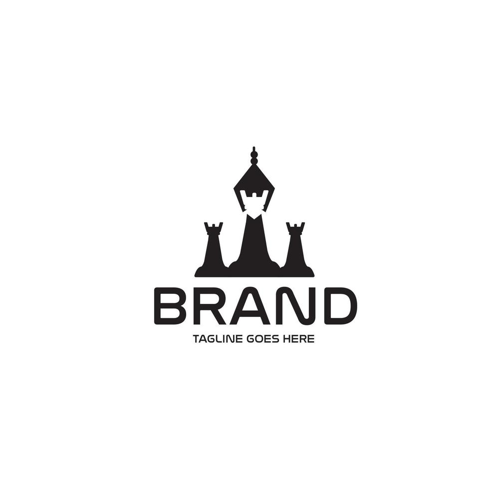 seamless chess logo design vector