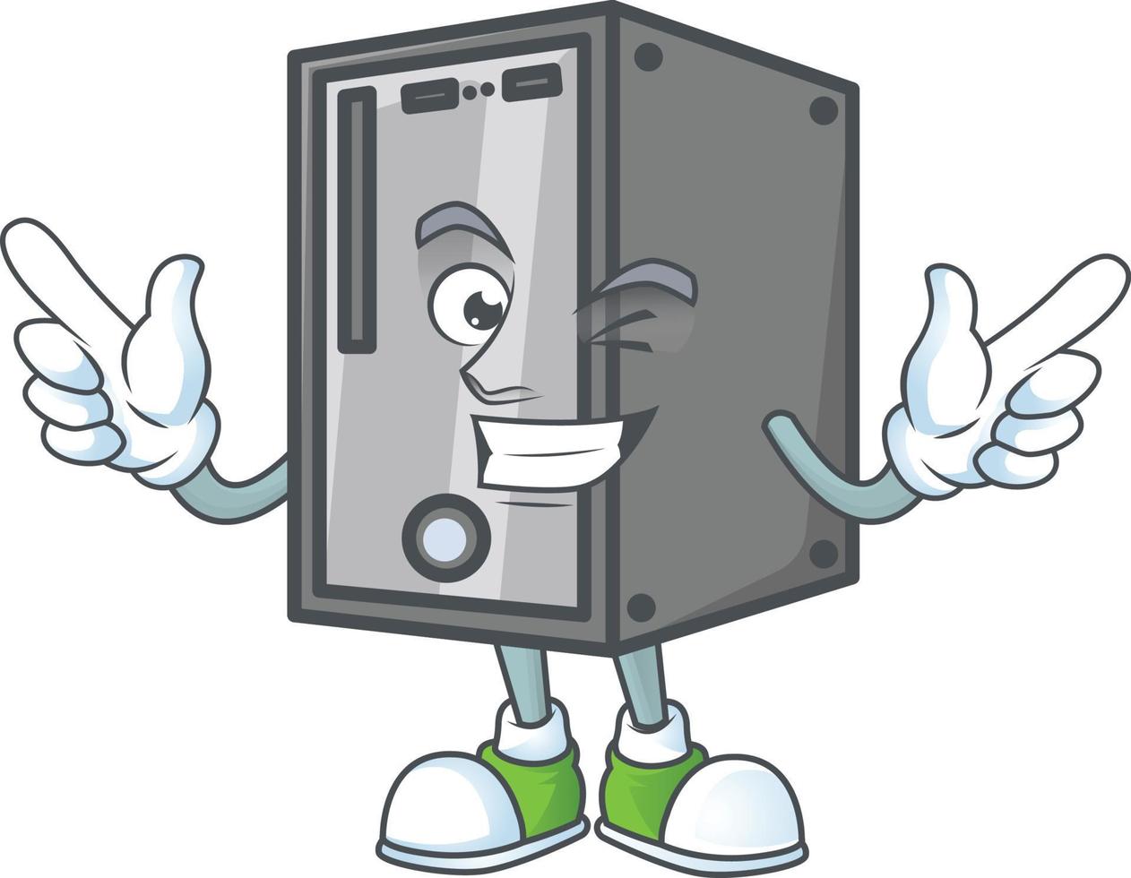 CPU mascot icon design vector