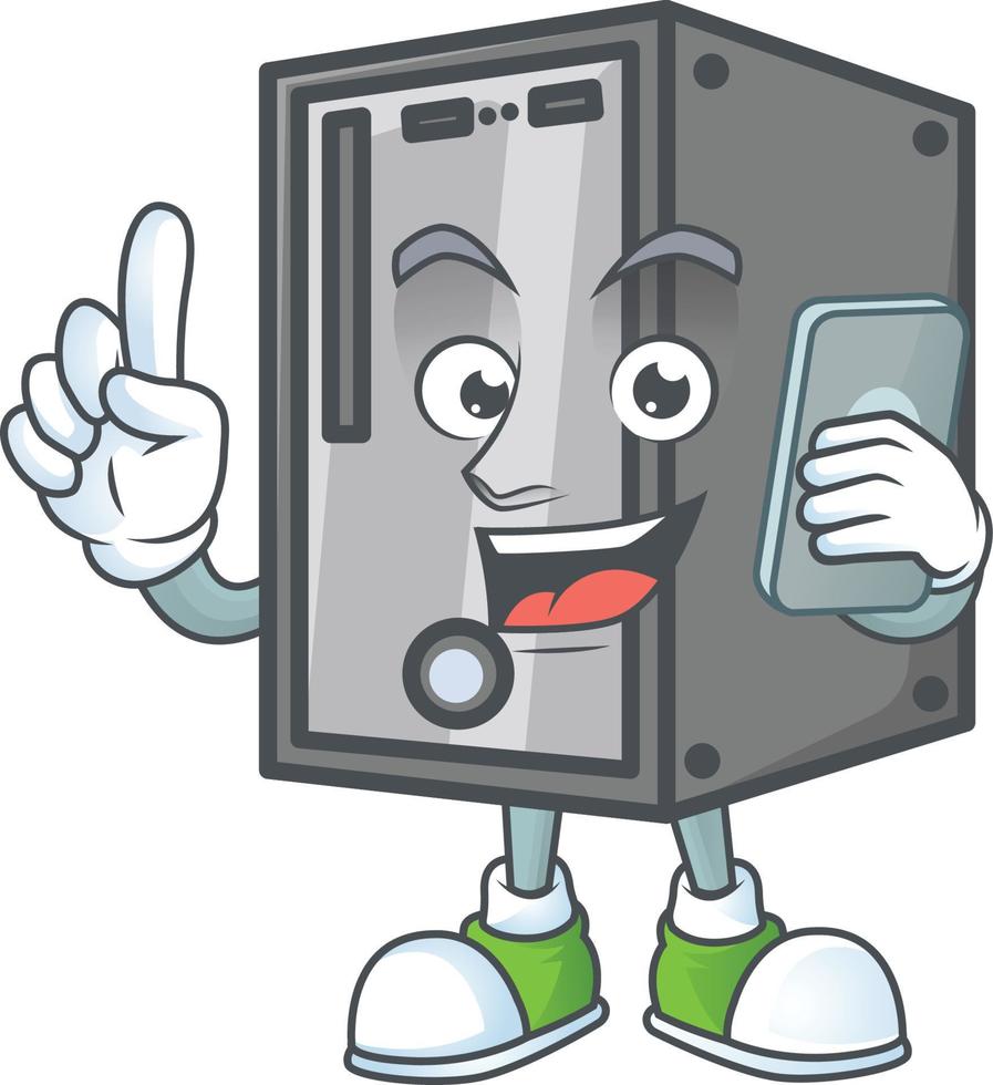 CPU mascot icon design vector