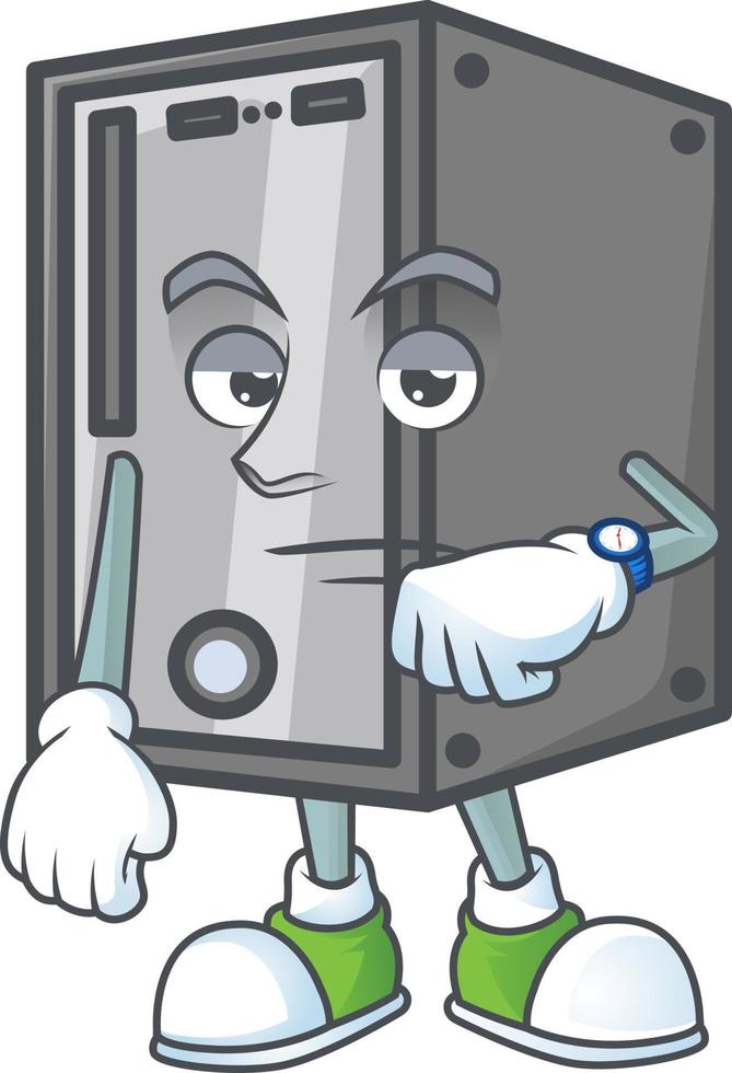 CPU mascot icon design vector