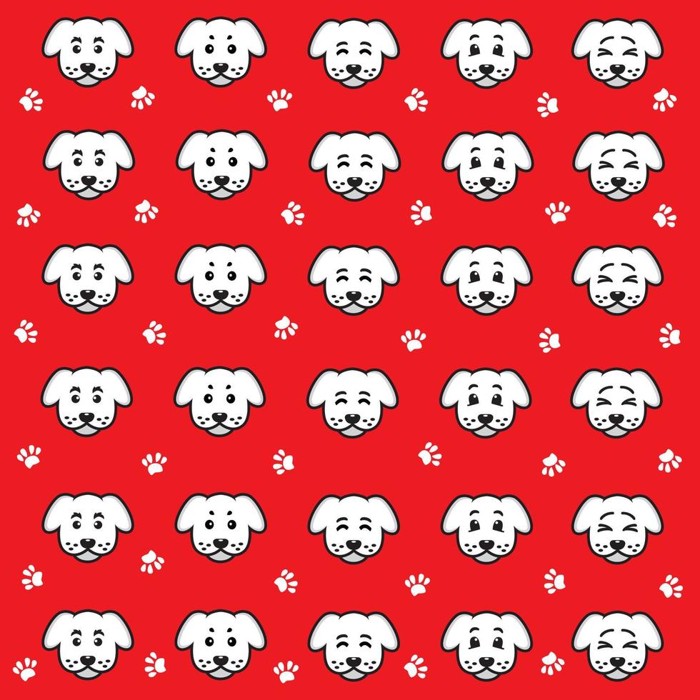 seamless dog pattern design vector