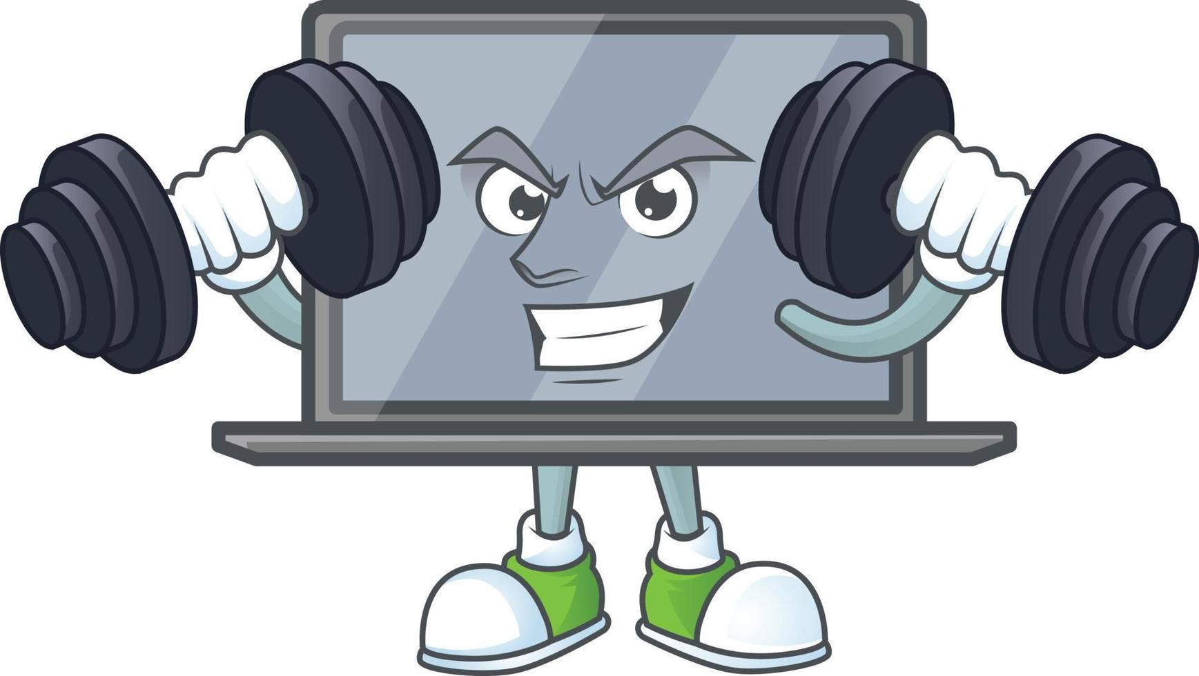 Monitor mascot icon design vector