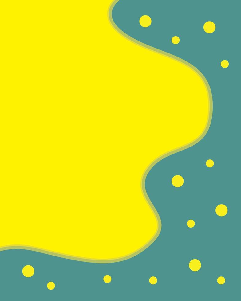 Yellow and blue background with yellow dots and polka dots. Vector illustration