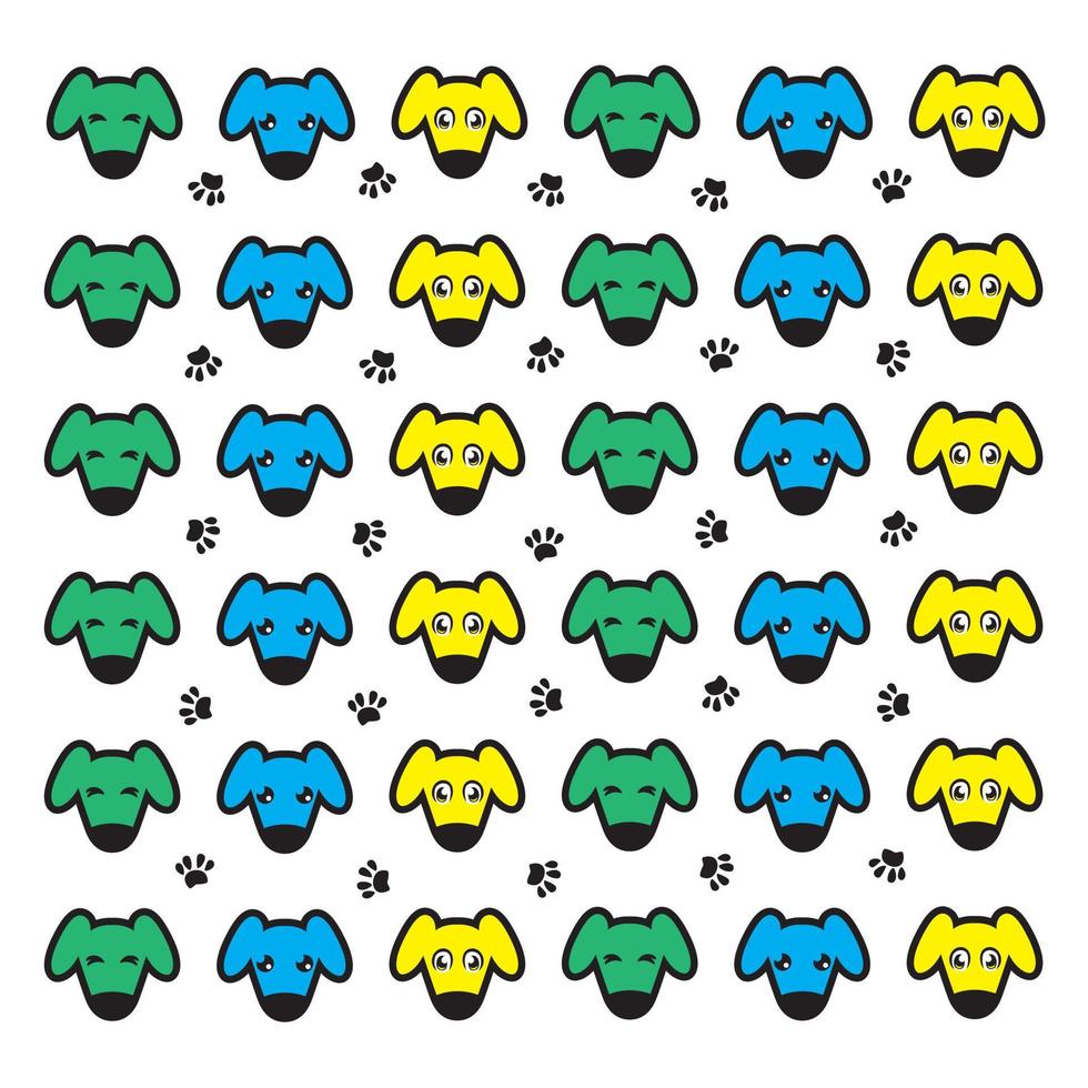 seamless dog pattern design vector