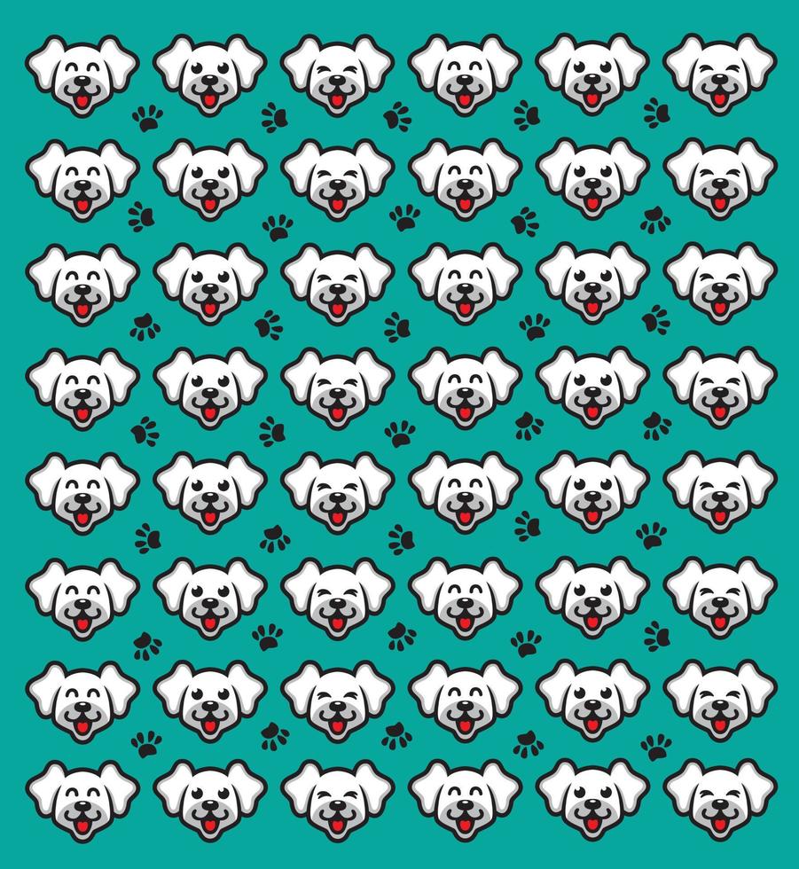 seamless dog pattern design vector