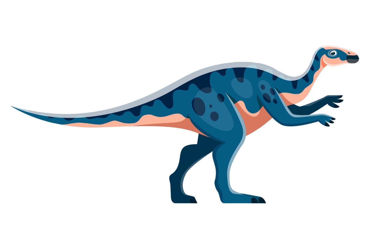 Cartoon Aralosaurus dinosaur isolated character vector