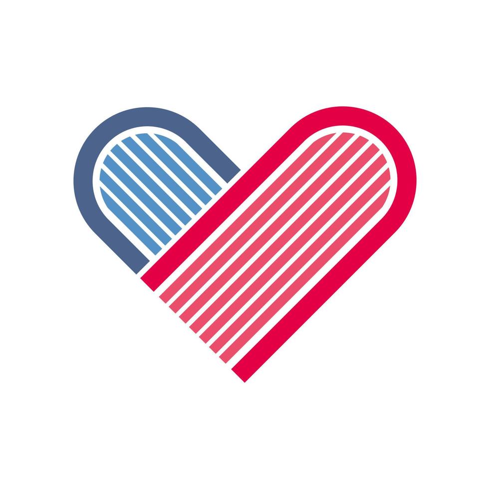 Heart book, loving reading icon or symbol vector