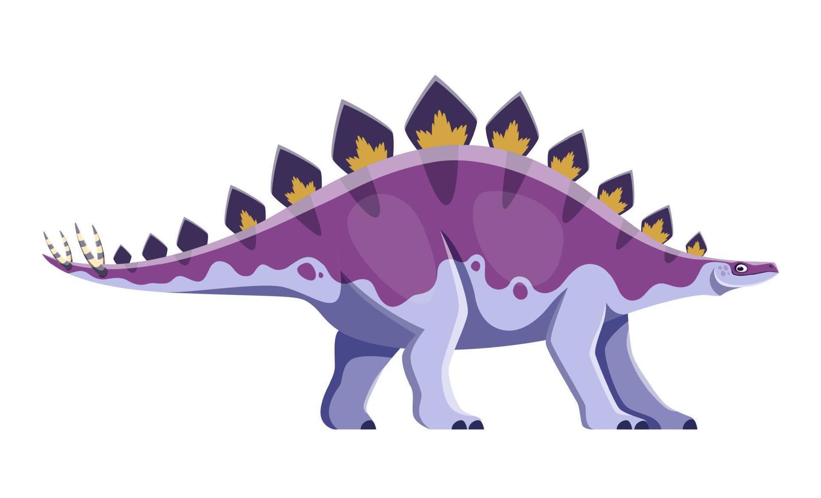 Cartoon Dravidosaurus dinosaur childish character vector