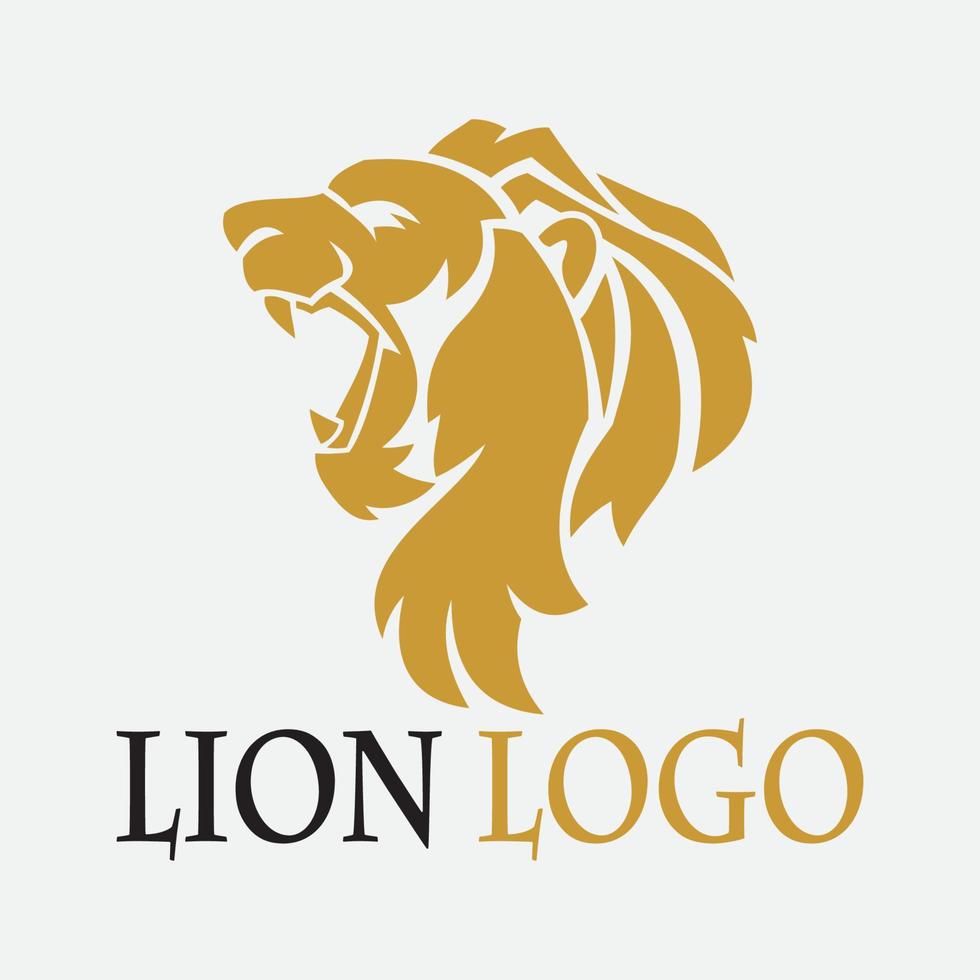 icono de vector de plantilla de logotipo de león