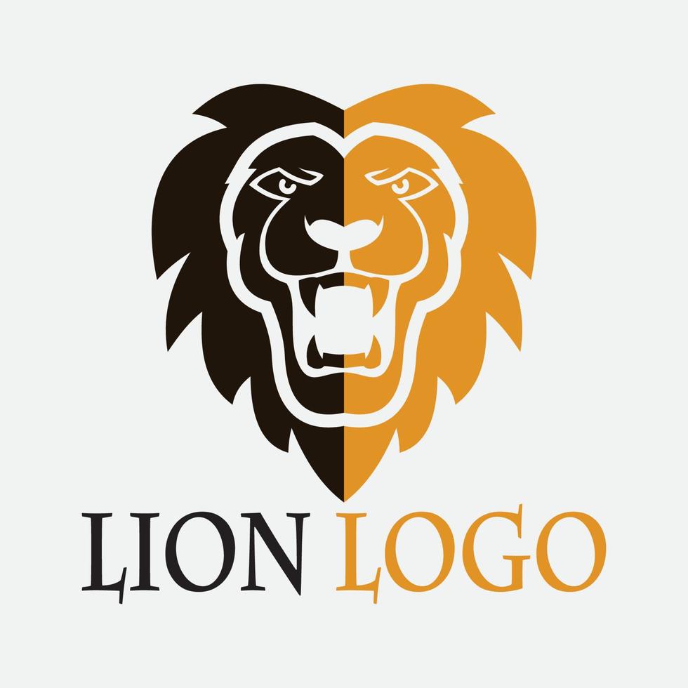 icono de vector de plantilla de logotipo de león