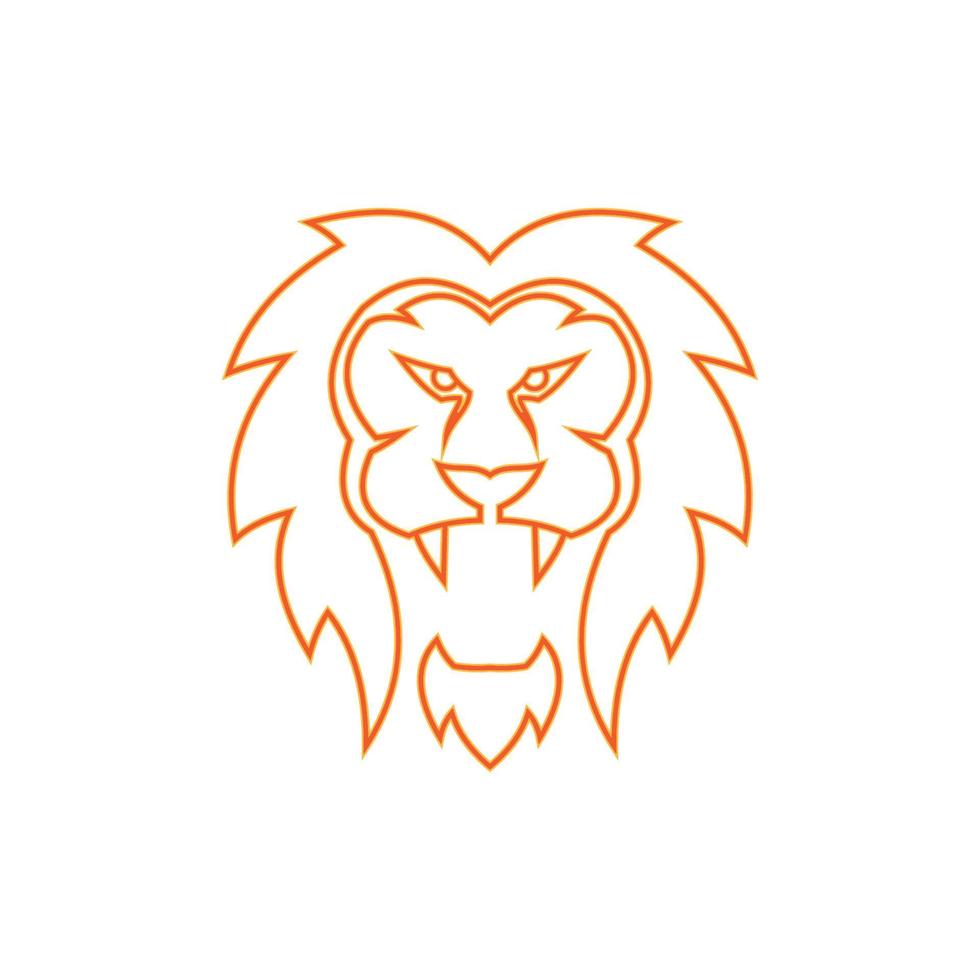 icono de vector de plantilla de logotipo de león