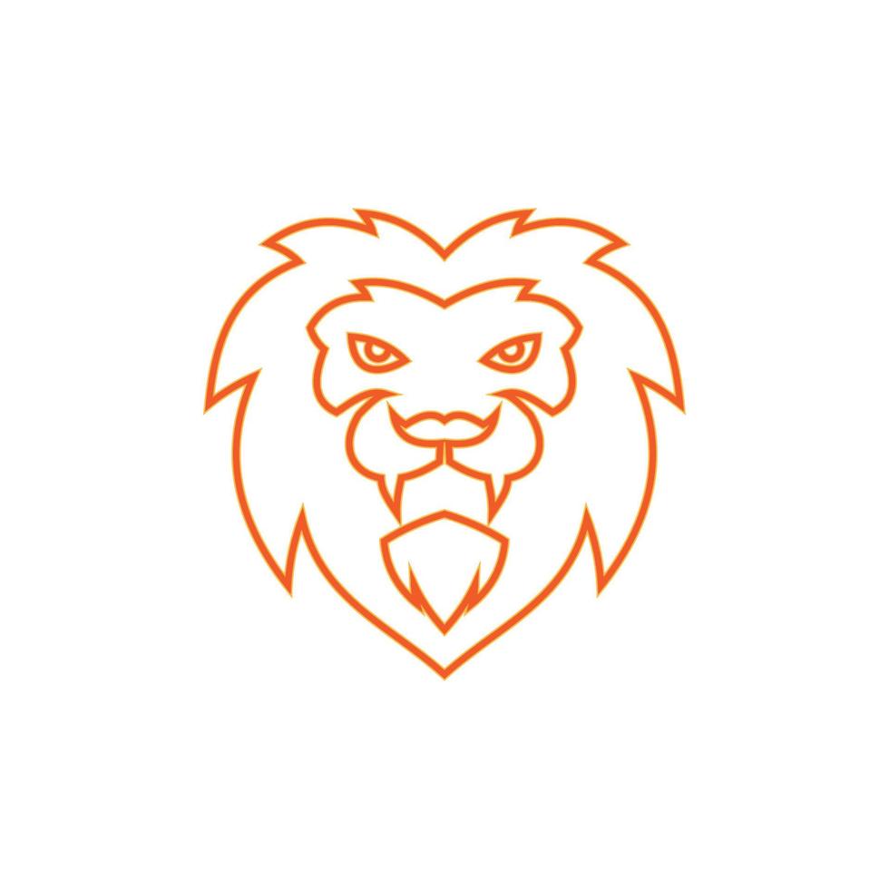 icono de vector de plantilla de logotipo de león