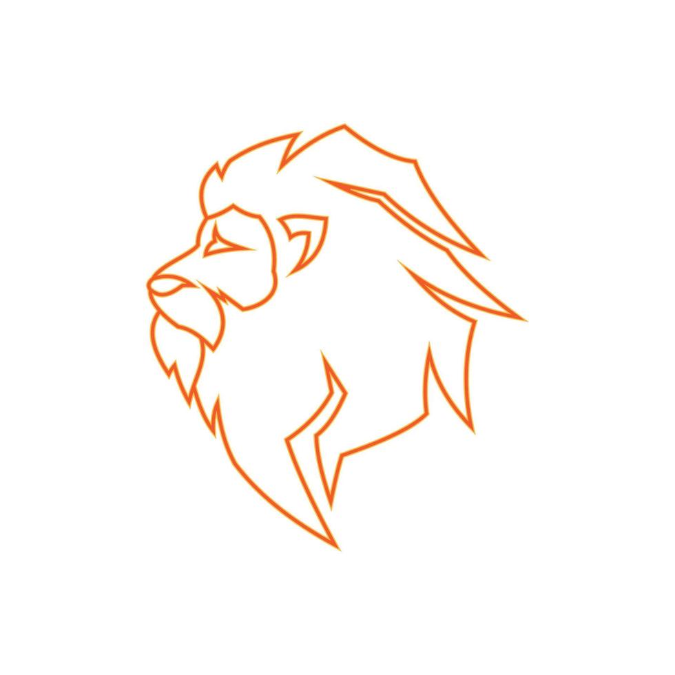 icono de vector de plantilla de logotipo de león