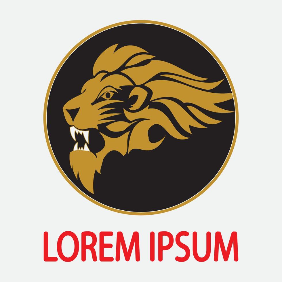 icono de vector de plantilla de logotipo de león