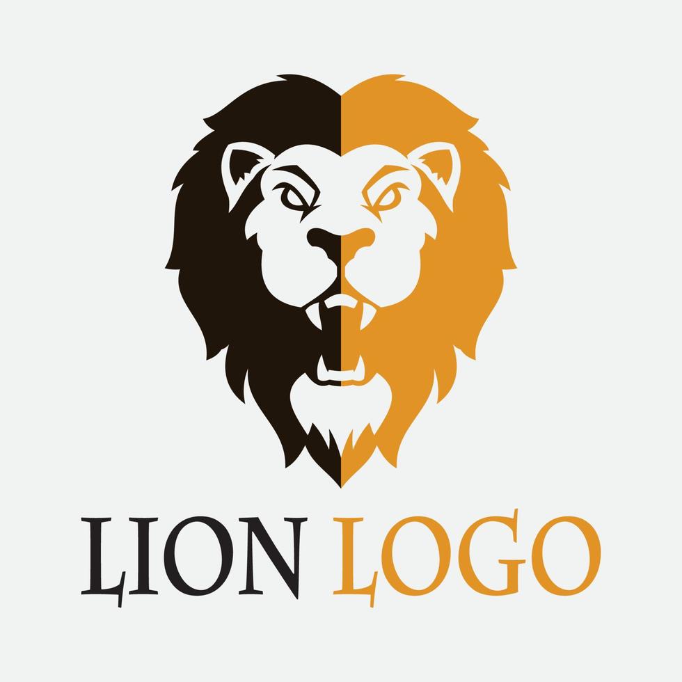 icono de vector de plantilla de logotipo de león