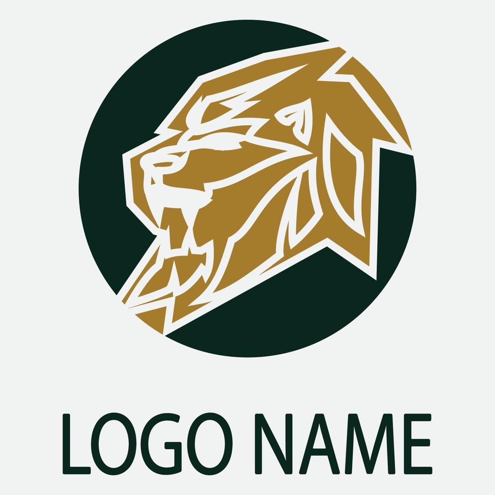 icono de vector de plantilla de logotipo de león