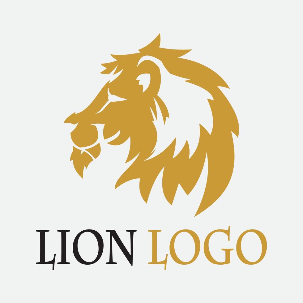 icono de vector de plantilla de logotipo de león