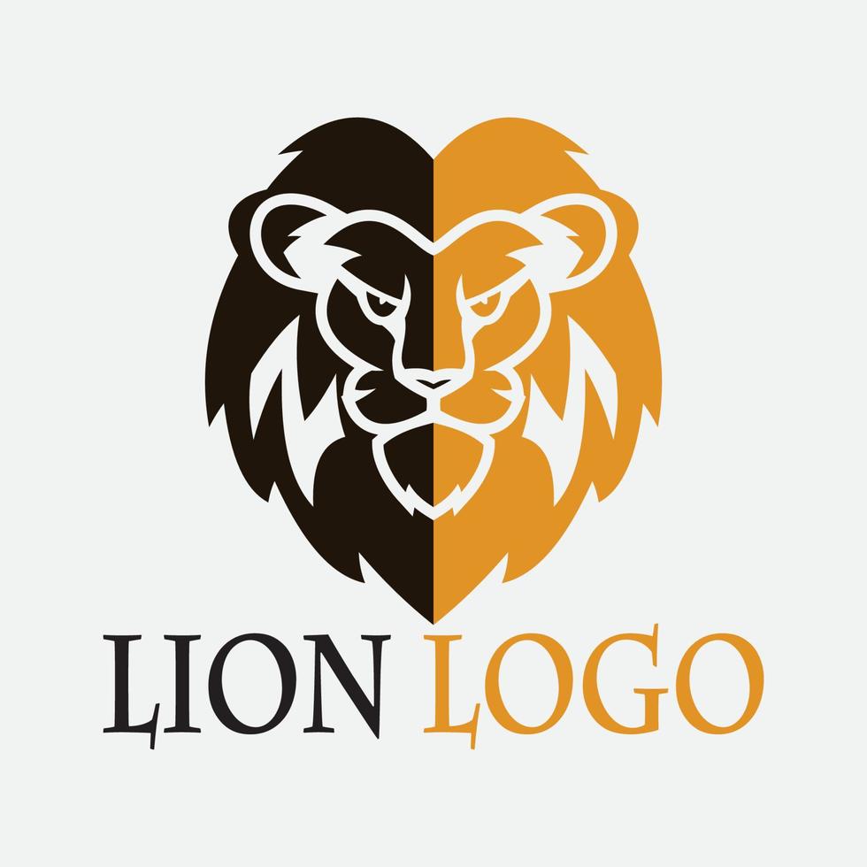 icono de vector de plantilla de logotipo de león