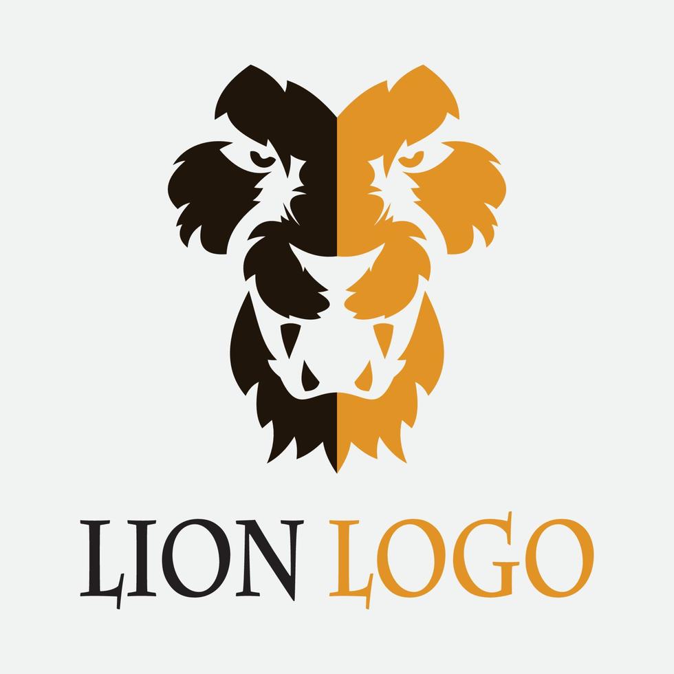 icono de vector de plantilla de logotipo de león