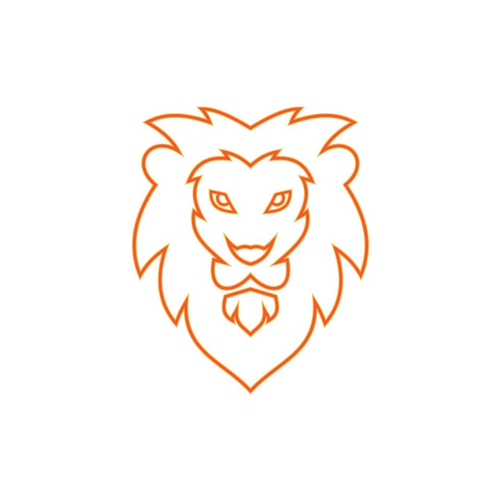 icono de vector de plantilla de logotipo de león