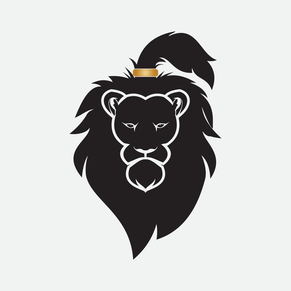 icono de vector de plantilla de logotipo de león