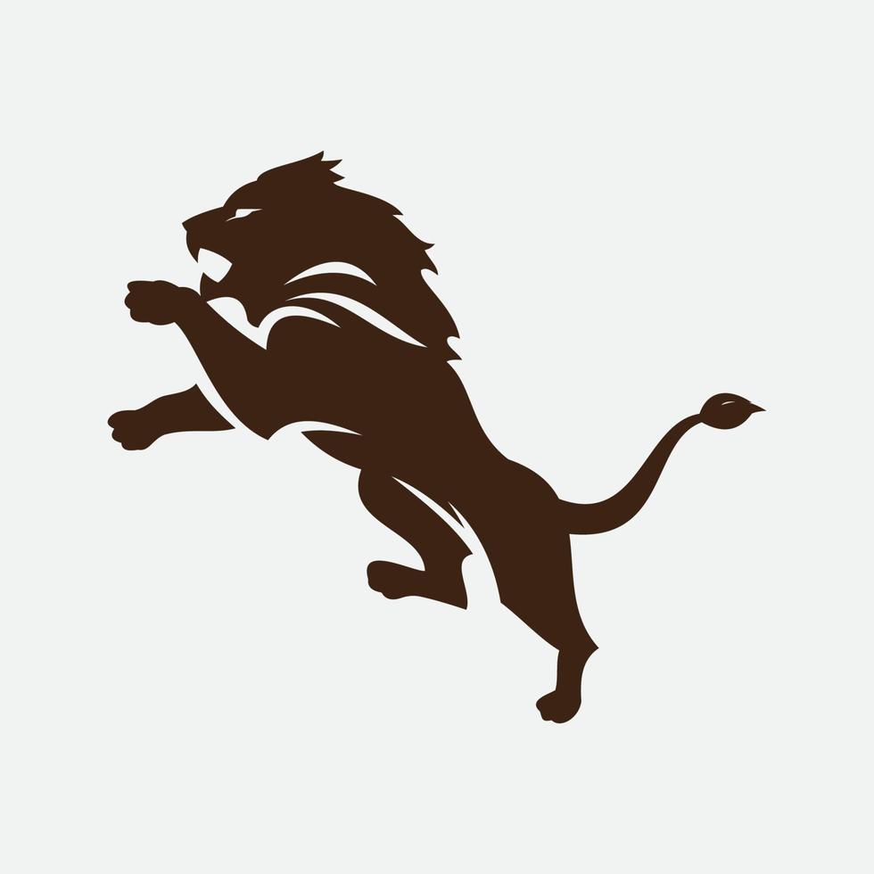 icono de vector de plantilla de logotipo de león