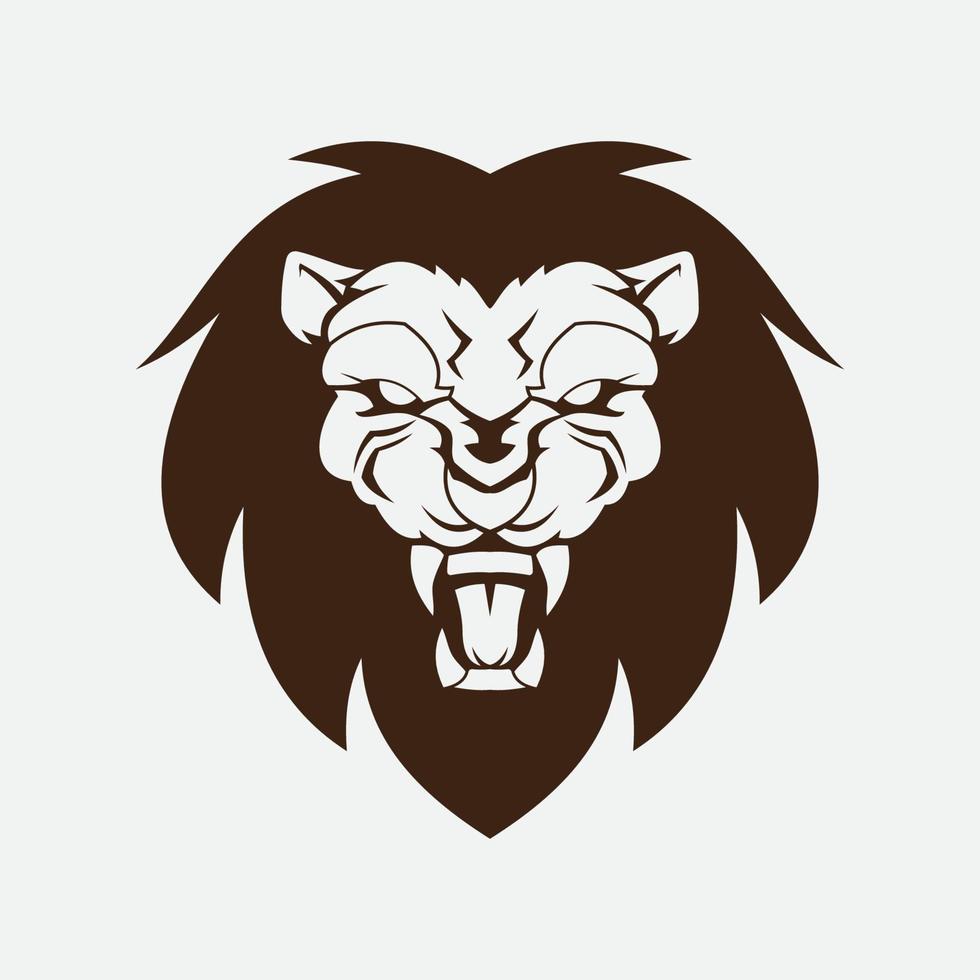 icono de vector de plantilla de logotipo de león