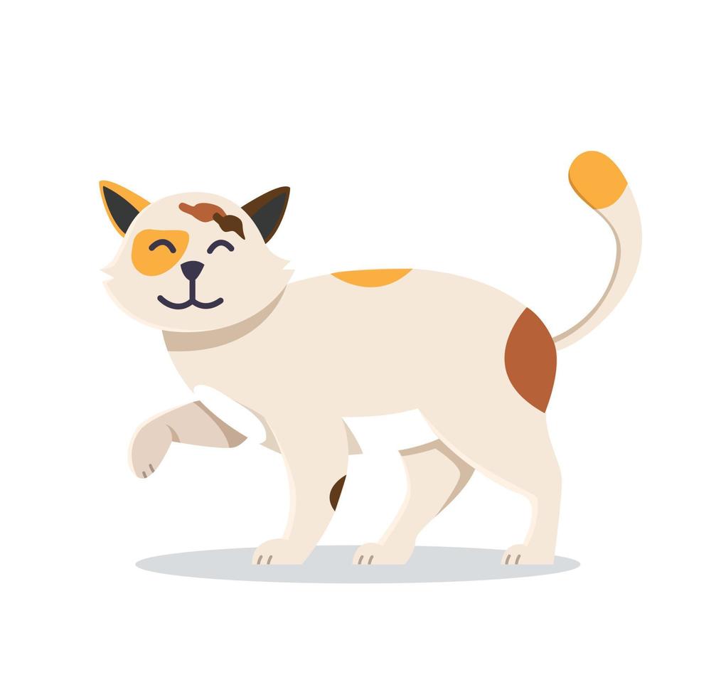 cat cartoon character vector illustration