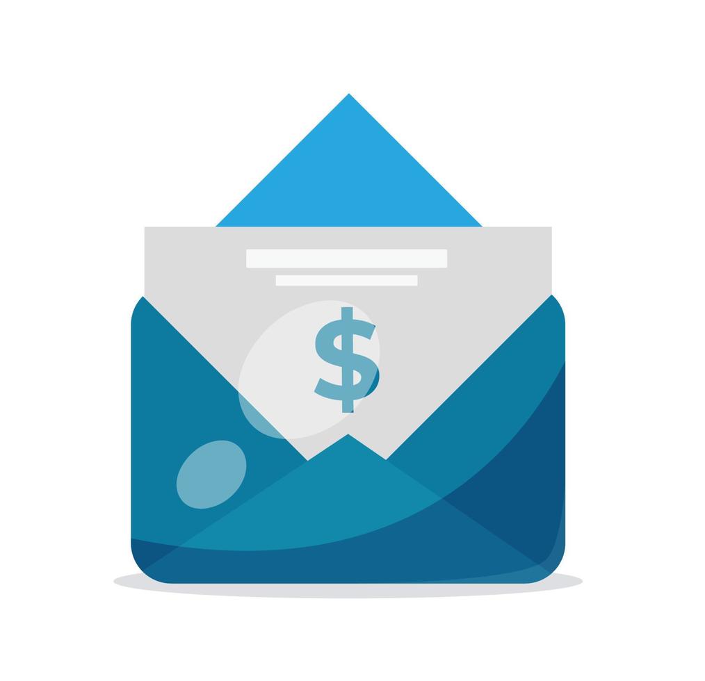 envelope with money vector illustration