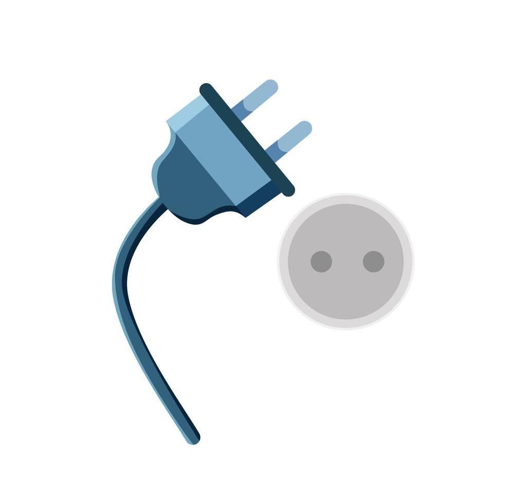 Electrical outlet and plugs vector illustration